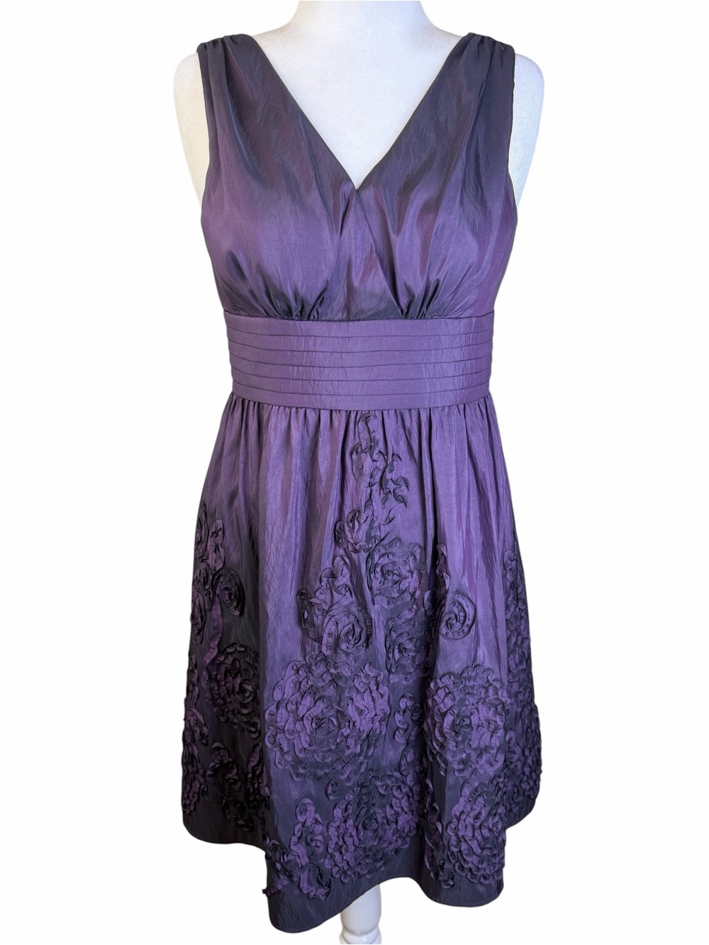 Jessica Howard Iridescent Purple Sleeveless Dress Size 12